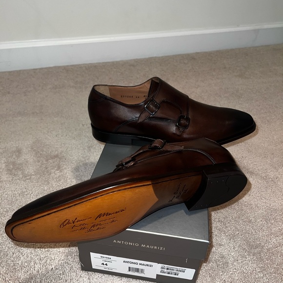 Brand New Antonio Maurizi Monk Strap Cognac - Picture 3 of 7